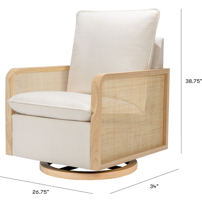 Sumba Swivel Glider, Light Wood Base - Nursery Chairs - 7