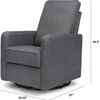 Casey Pillowback Swivel Glider, Shadow Grey - Nursery Chairs - 7
