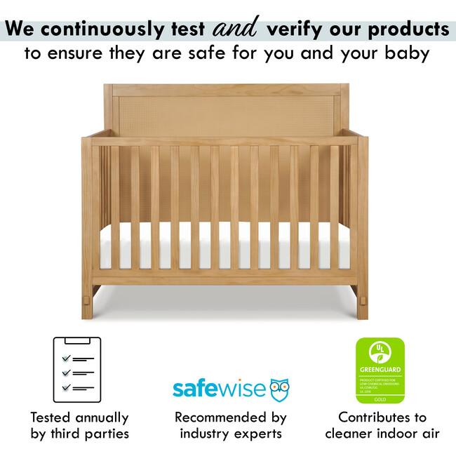 Margot 4-in-1 Convertible Crib, Honey - Cribs - 8