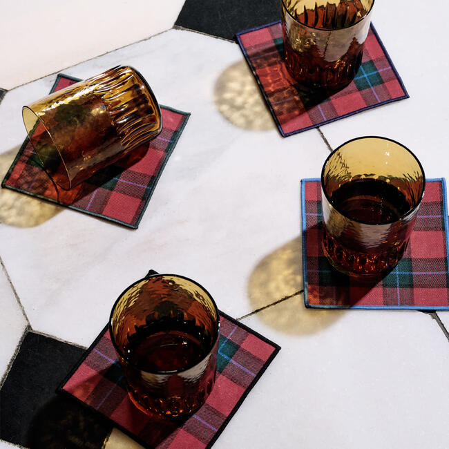 Jubilee Plaid Cocktail Napkins, 4-Piece Set - Tableware - 3