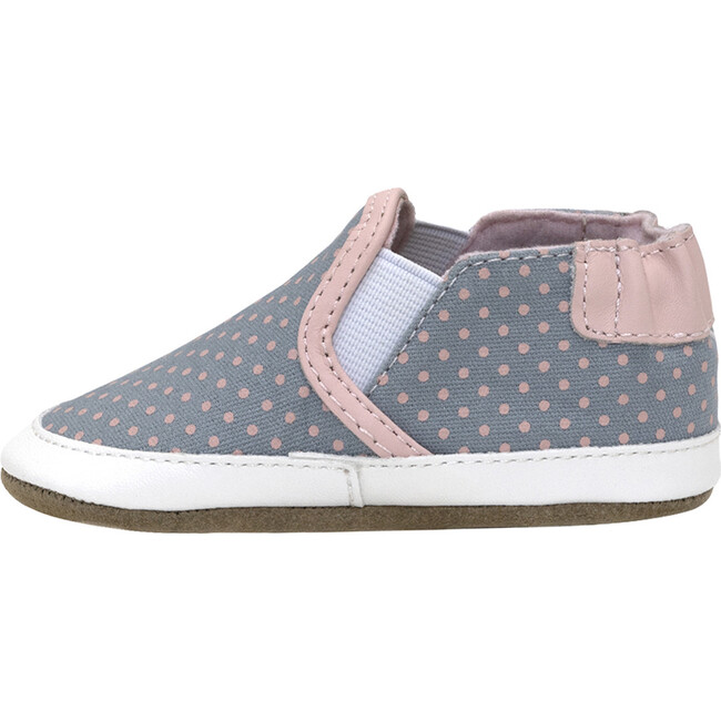 Polka Dot Polly Crib Shoes, Grey - Crib Shoes - 2