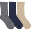 Ribbed Crews Socks, Multicolors - Socks - 1 - thumbnail