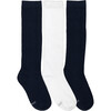 Solid Knee Highs Socks, Navy - Socks - 1 - thumbnail