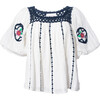 Women's Navi Blouse, White - Blouses - 1 - thumbnail