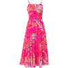 Women's Monaco Midi Dress, Hibiscus - Dresses - 1 - thumbnail