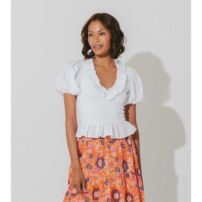 Women's Neva Top, White - Blouses - 3