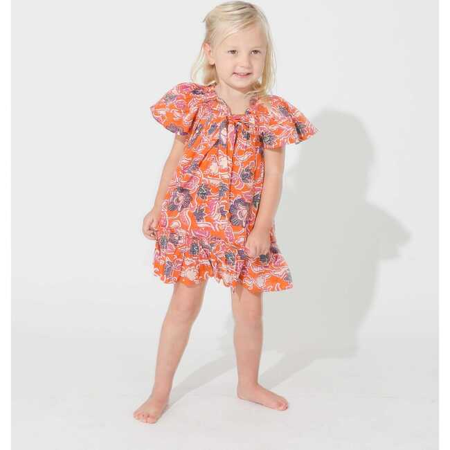 Girls Valencia Dress, Tropique - Dresses - 3