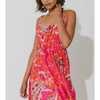 Women's Monaco Midi Dress, Hibiscus - Dresses - 4