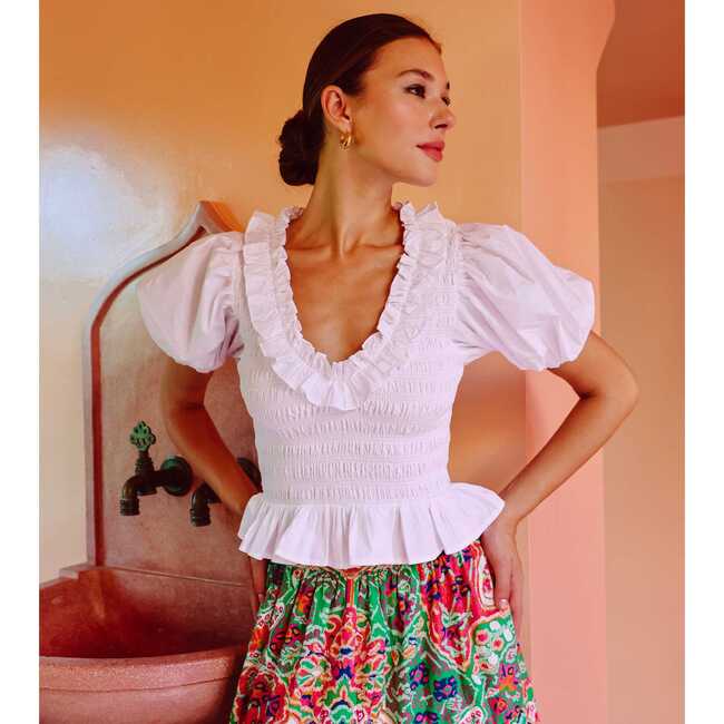 Women's Neva Top, White - Blouses - 2