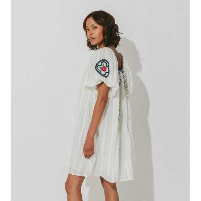 Women's Farida Mini Dress, White - Dresses - 4
