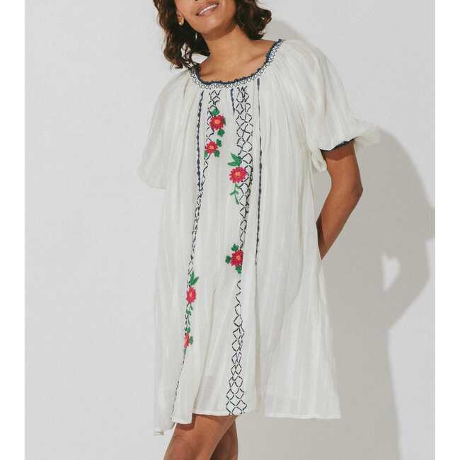 Women's Farida Mini Dress, White - Dresses - 6