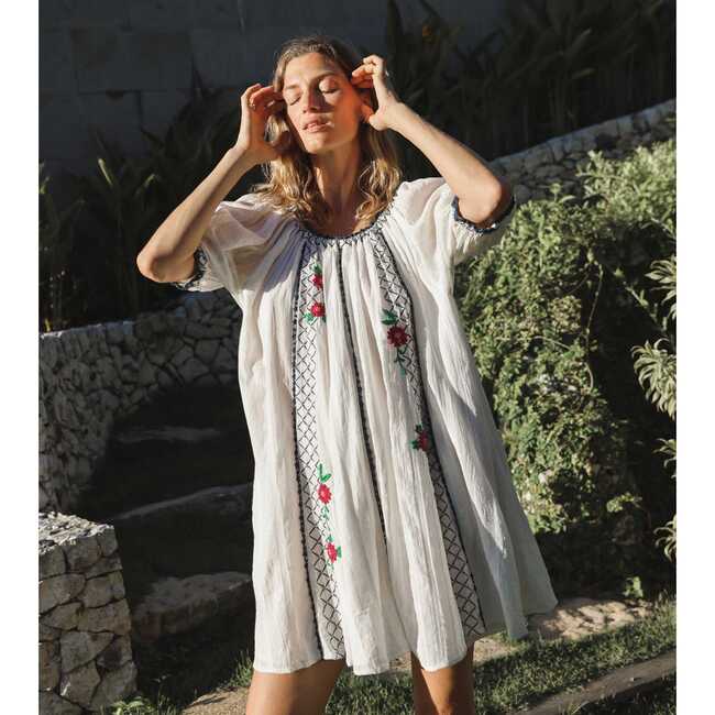 Women's Farida Mini Dress, White - Dresses - 2