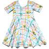 Reese Print Scoop Neck Dress, School Bus - Dresses - 1 - thumbnail