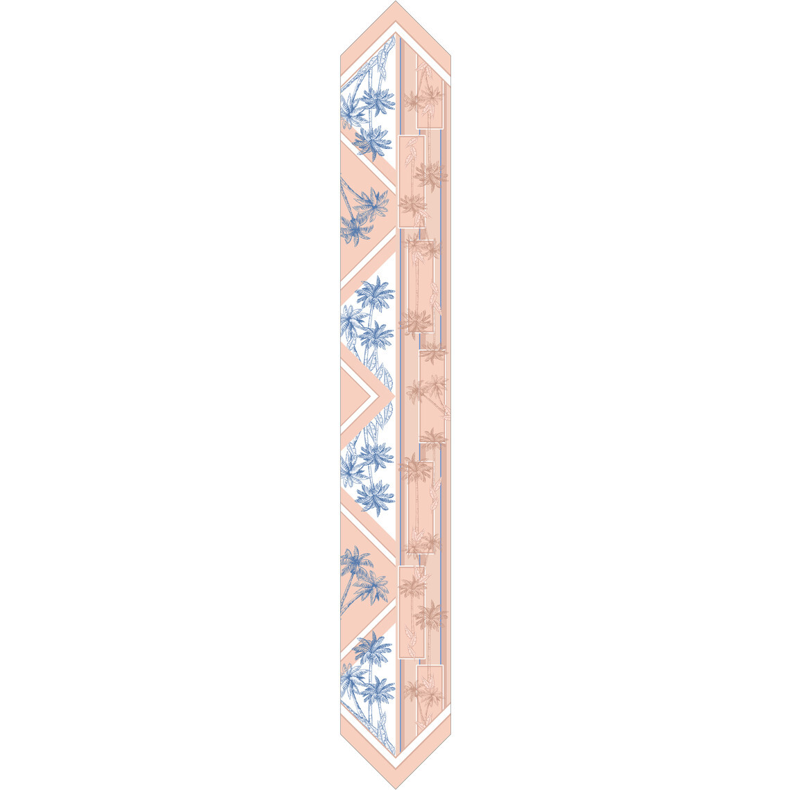 Cabana Double Sided Palm Print Twilly - Scarves - 1