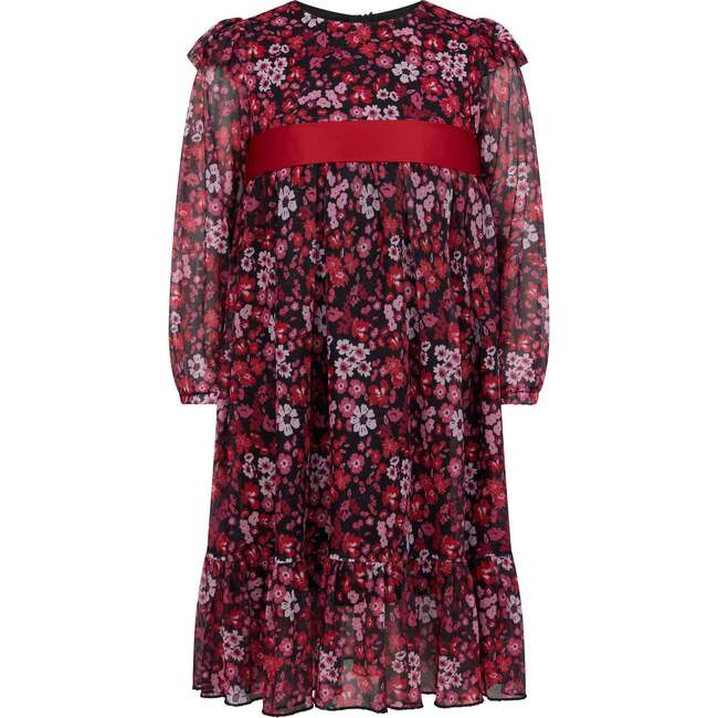 Chloe Winter Floral Party Dress, Pink