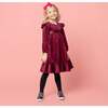 Chloe Velvet & Satin Bow Party Dress, Plum - Dresses - 2