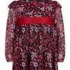 Chloe Winter Floral Party Dress, Pink - Dresses - 6