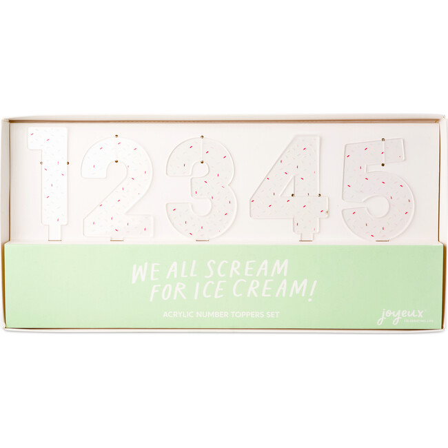 We All Scream For Ice Cream Acrylic Number Set