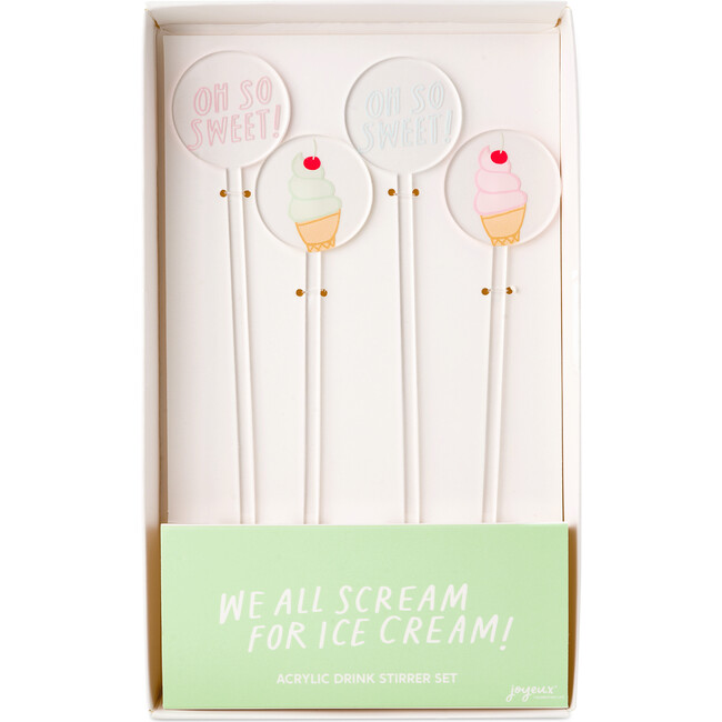 We All Scream For Ice Cream Acrylic Drink Stirrers