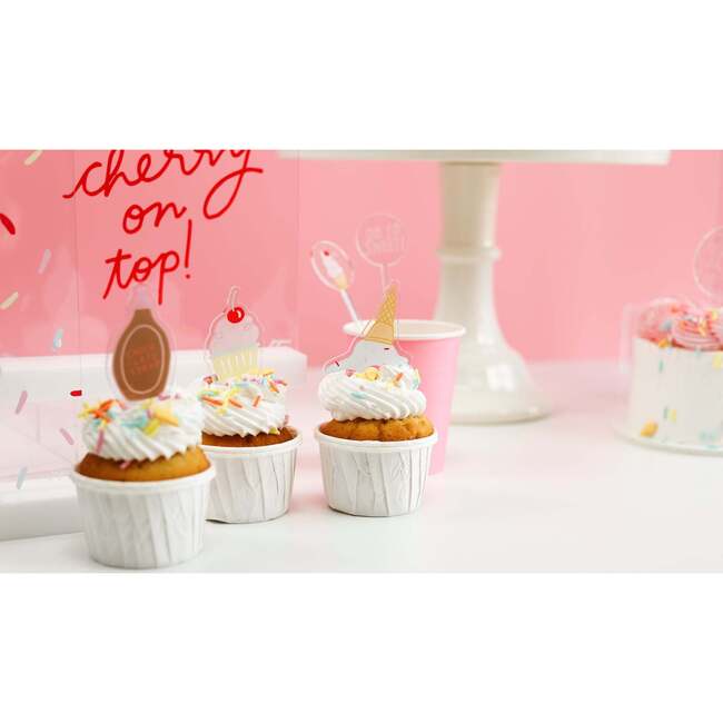 We All Scream For Ice Cream Acrylic Mini Topper Set - Party Accessories - 2