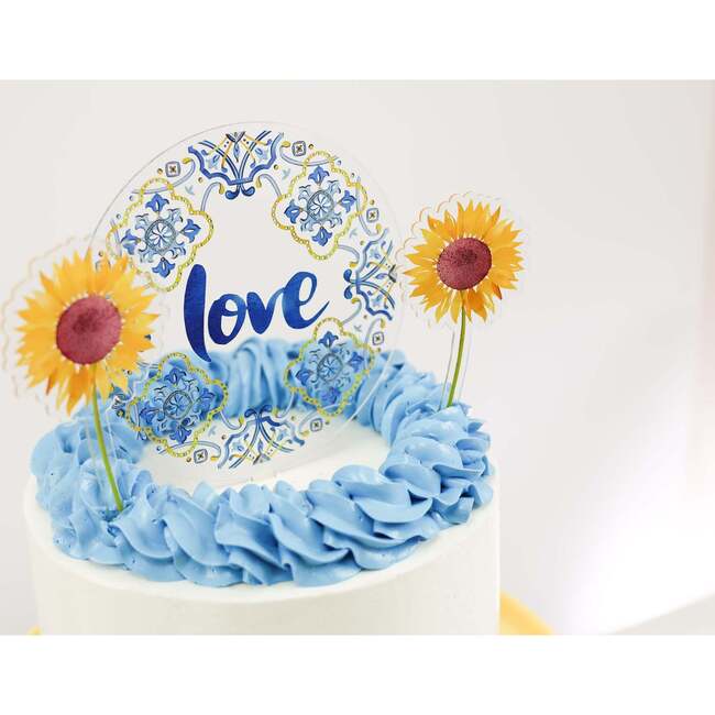 Sunflower Love Cake Topper Set - Party Accessories - 2