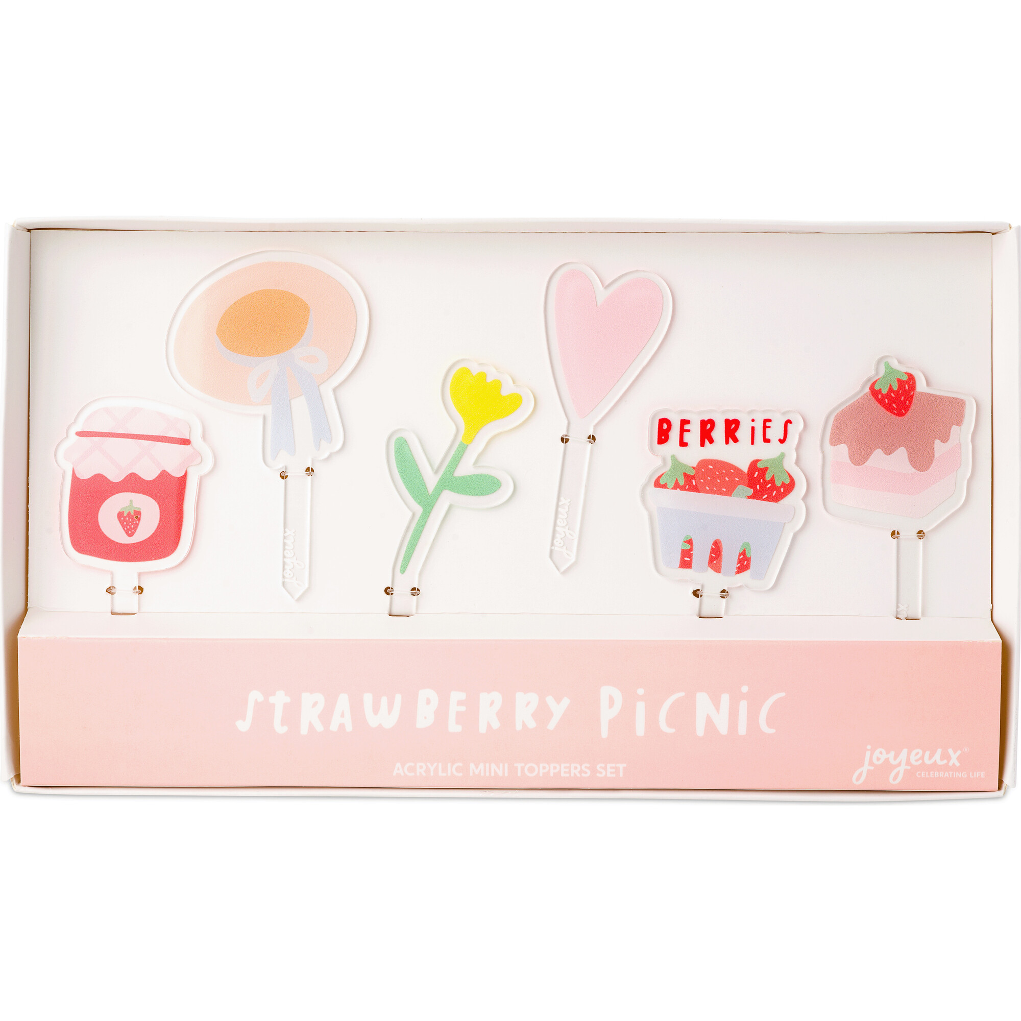 Strawberry Picnic Acrylic Mini Topper Set - Thumbnail 3
