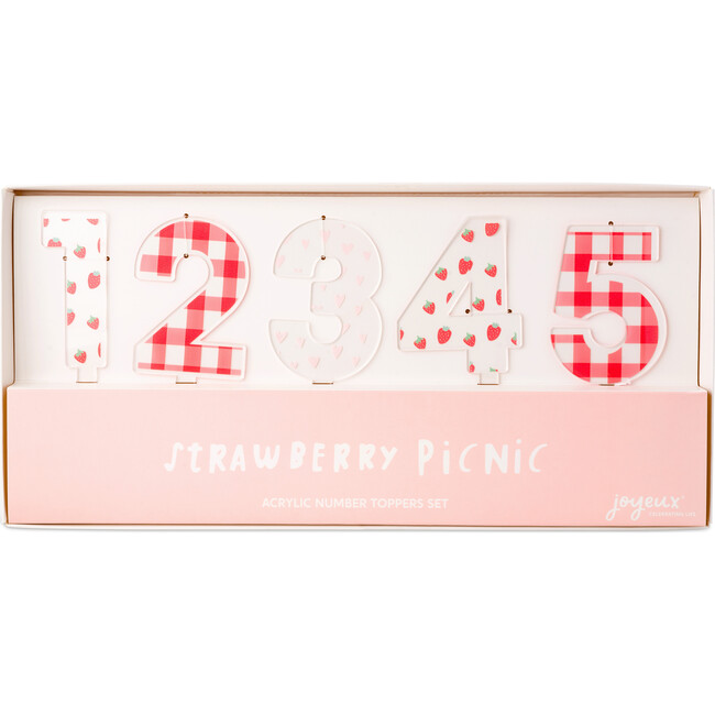 Strawberry Picnic Acrylic Number Set