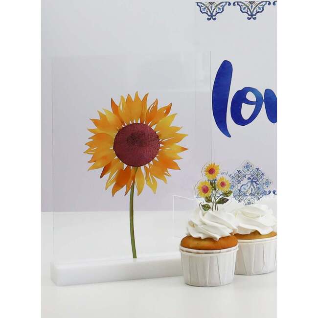 Standing Sunflower Acrylic Table Top Sign - Party Accessories - 2