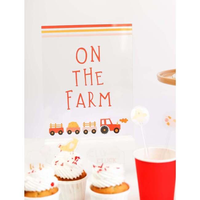 On The Farm Acrylic Table Top Sign - Party Accessories - 2