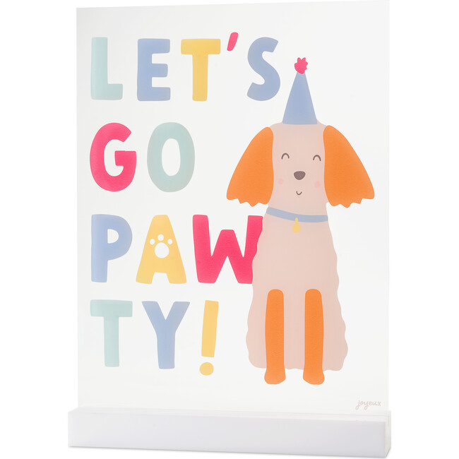 Let's Pawty Acrylic Table Top Sign