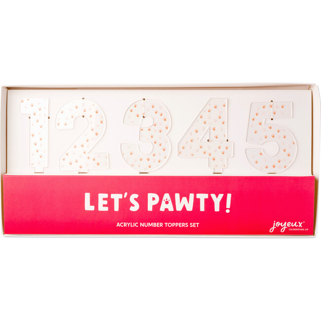 Let's Pawty Acrylic Number Set