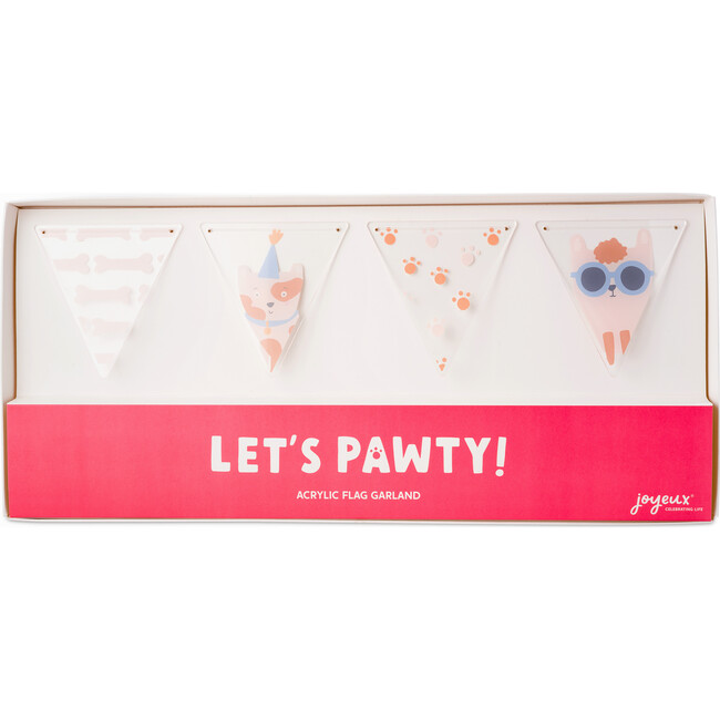 Let's Pawty Acrylic Flag Garland