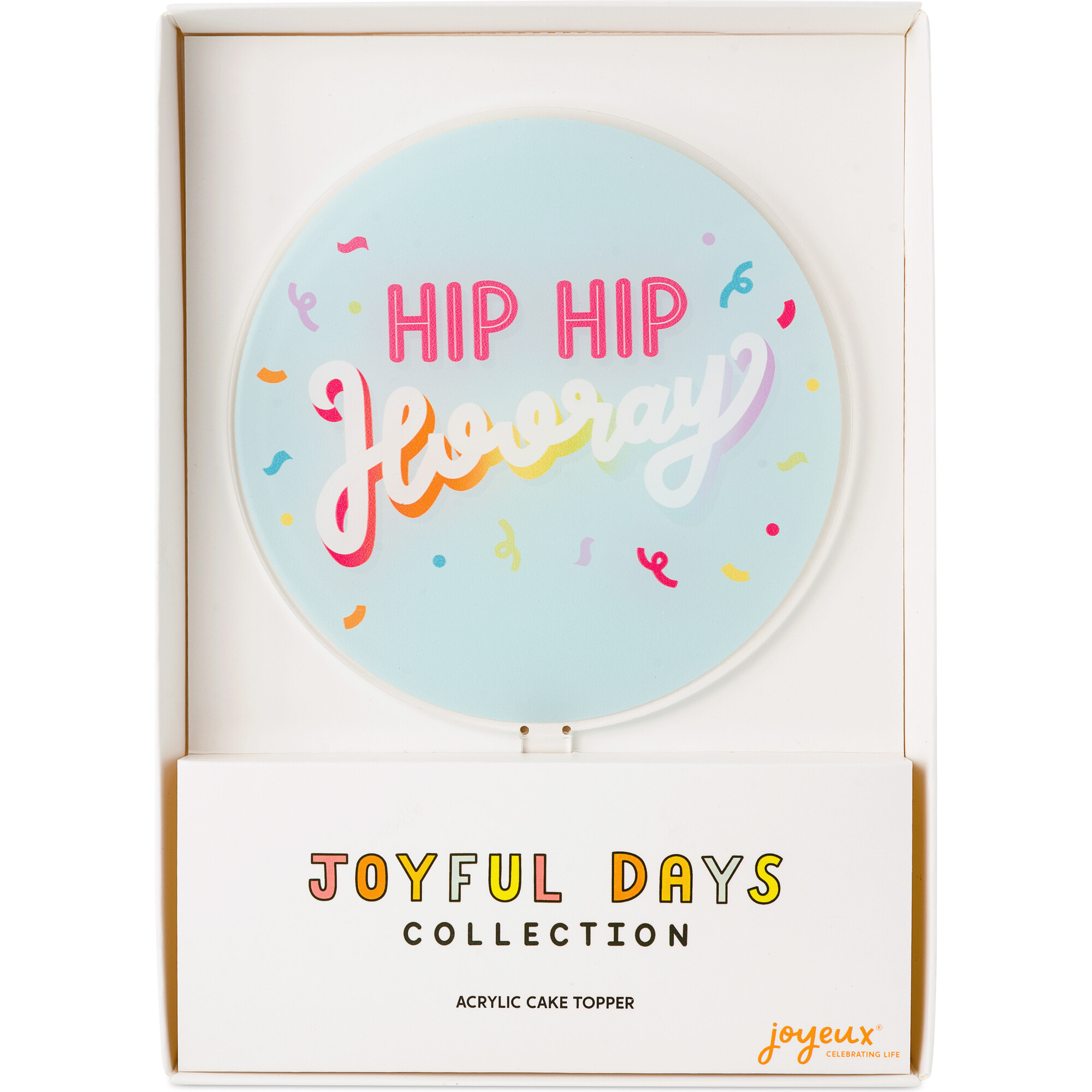 Hip Hip Hooray Acrylic Cake Topper - Party Accessories - 1