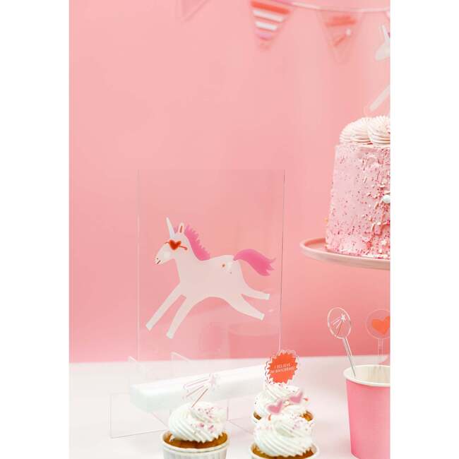 Flying Unicorn Acrylic Table Top Sign - Party Accessories - 2