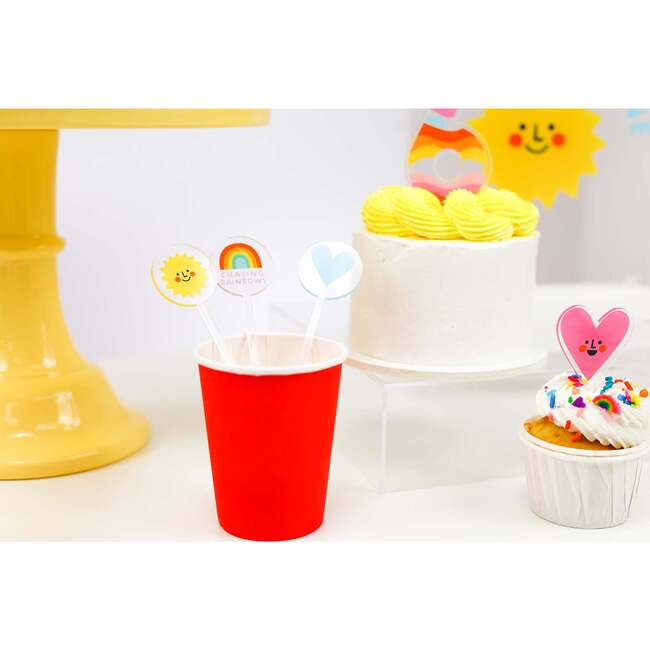 Chasing Rainbows Acrylic Drink Stirrers - Party Accessories - 2