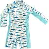 Shark UPF50+ Swimsuit, Blue - Rash Guards - 1 - thumbnail