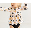 Reagan Long Sleeve Henley Peplum Top & Bloomer Set, Beige - Mixed Apparel Set - 8