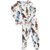 Kids Bamboo PJ Set, Multi Horses - Pajamas - 1 - thumbnail