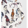 Kids Bamboo PJ Set, Multi Horses - Pajamas - 3