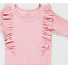Girls Organic Ruffle Rib Top, Brandied Apricot - Shirts - 2