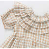 Girls Victoria Dress, Blue and Gold Plaid - Dresses - 3