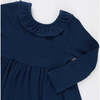 Girls Organic Princess Diana Rib Dress, Navy - Dresses - 2