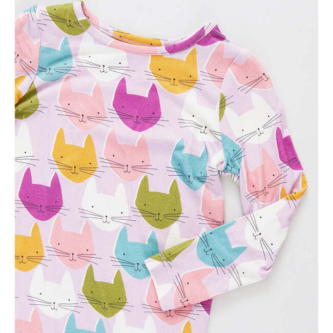 Kids Bamboo PJ Set, Multi Cats - Pajamas - 3