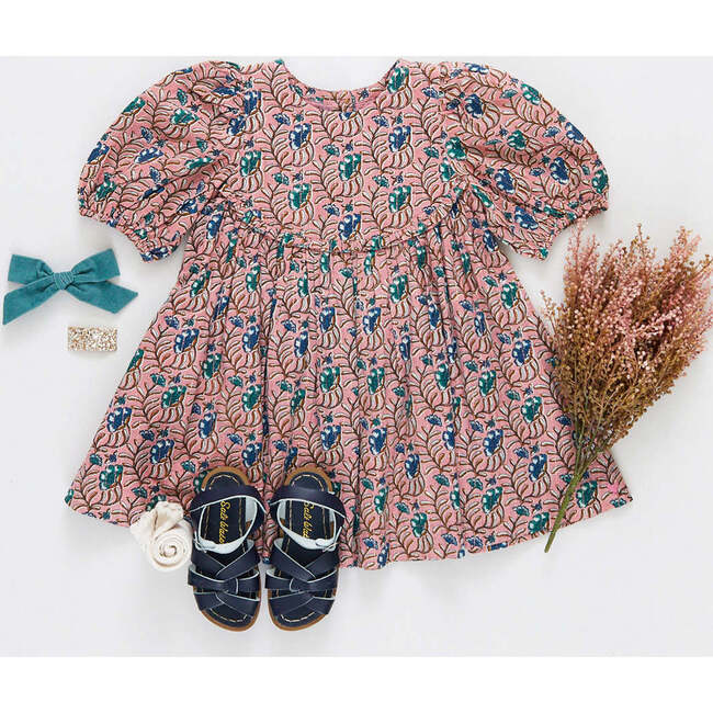 Girls Rowan Dress, Mauveglow Vine Floral - Dresses - 5