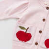 Girls Pocket Sweater, Apple - Cardigans - 3