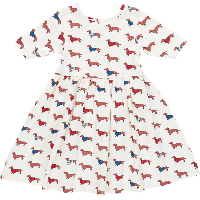 Girls Organic Steph Dress, Sweater Dogs - Dresses - 6