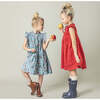 Girls Stevie Dress, Tiny Red Roses - Dresses - 5