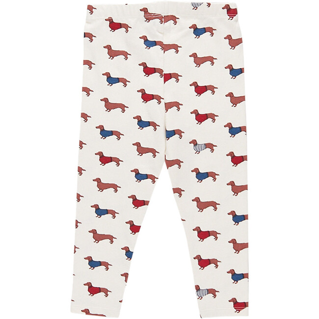 Girls Organic Legging, Sweater Dogs - Leggings - 6