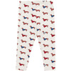 Girls Organic Legging, Sweater Dogs - Leggings - 6