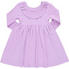 Girls Organic Princess Diana Rib Dress, Lavender - Dresses - 5